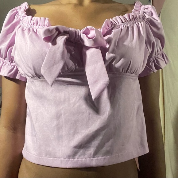 PrettyLittleThing Light Purple Ruffle Blouse - Picture 2 of 8